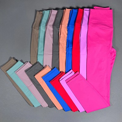 1pair Yoga Pants Women High Waist Sports Cycling Running Breathable Fast Drying