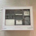 Pottery Barn Kids Dollhouse Furniture Kitchen 6 Piece Set High Back Chairs NIB
