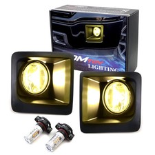 Clear Lens Yellow Led Fog Lights Wbezel Cover Wires For 14-15 Gmc Sierra 1500 Clear Lens Yellow Led Fog Lights Wbezel Cover Wires For 14-15 Gmc Sierra 1500