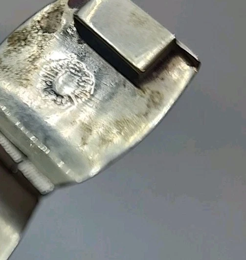 Vintage Mexican Taxco Sterling Silver Green Onyx Link Cuff Bracelet 7.25"  - Image 3 of 4