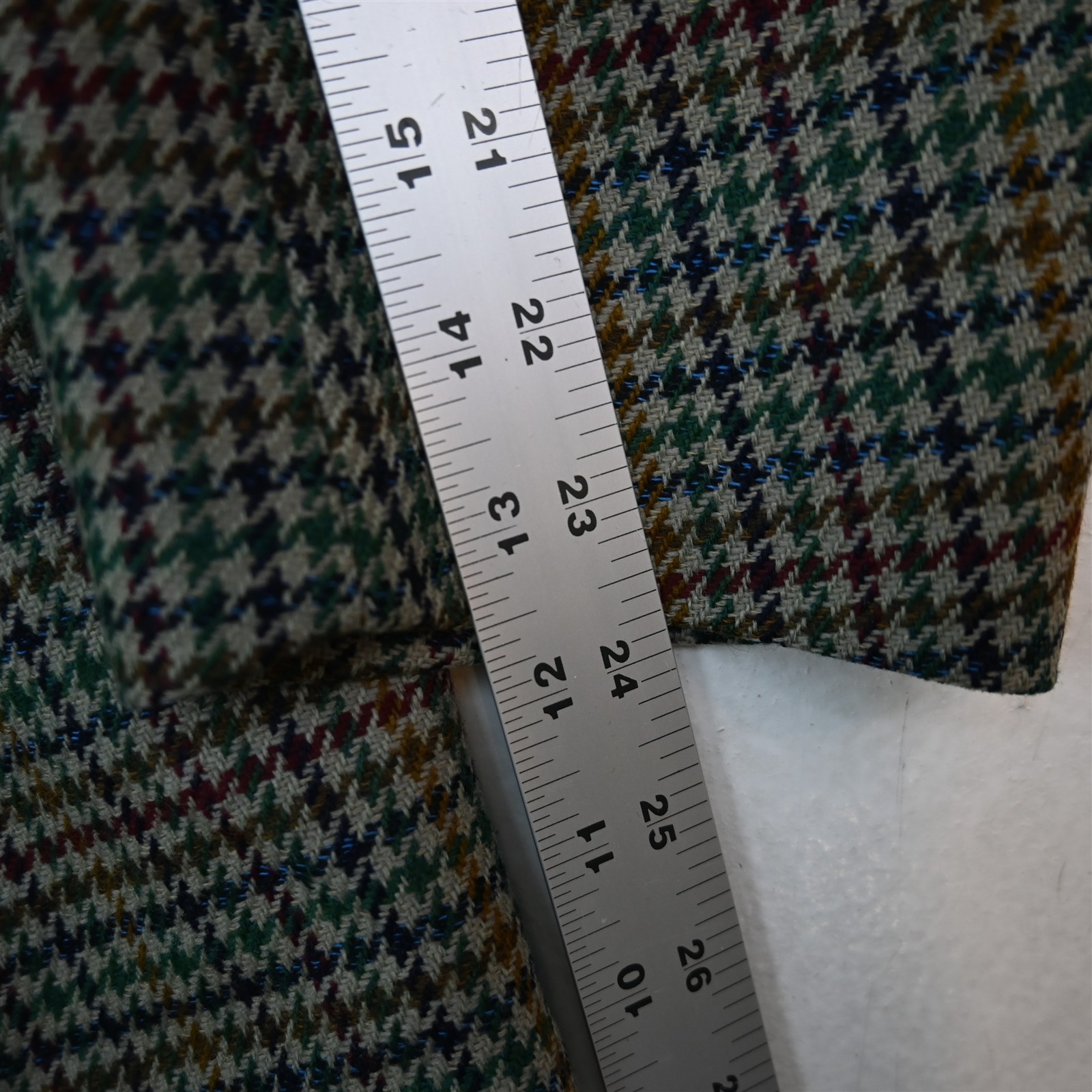 Vtg DAKS 42R Green Houndstooth Arthur Bell 100percent Wool Tweed Mens Jacket Blazer image 9