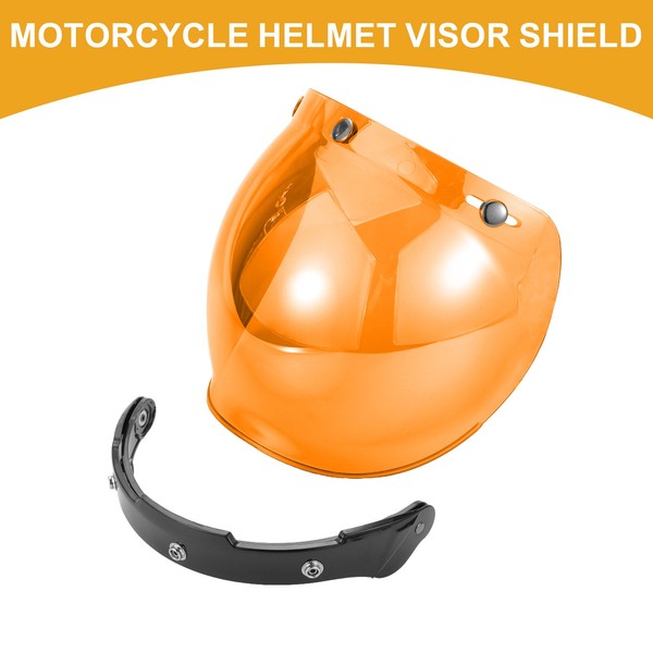 Motorradhelm Visier Schild Motorradhelm Visier Ersatz Anti-Uv Harz Orange-image