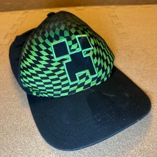 Minecraft Creeper Hat Youth OSFM Black Green ...