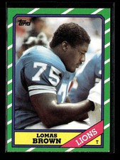 Lomas Brown RC: 1986 Topps Rookie Card #248. rookie card picture