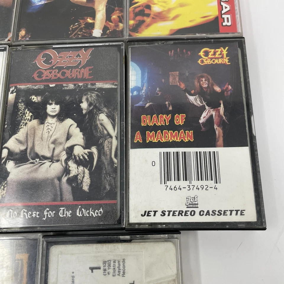 Vintage Rock Cassette Lot of 8 AC/DC Ozzy Def Leppard ZZ Top Motley Crue - Image 4 of 4