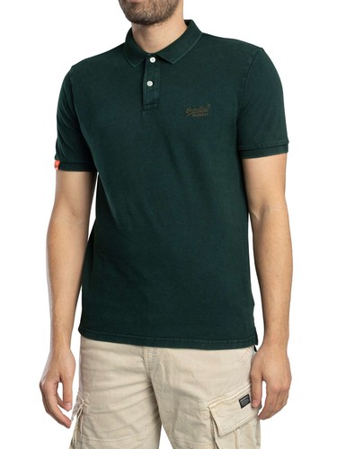 Superdry Herren Vint Destroy Poloshirt, Grün - Bild 2 von 5