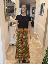 Women  s African Ankara Zipper Skirt