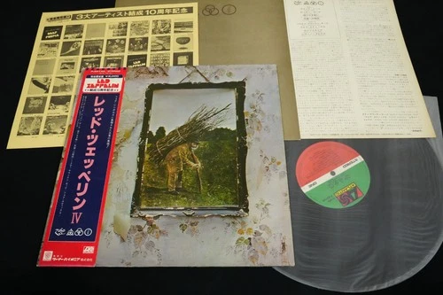 LED ZEPPELIN IV JAPAN VINYL LP 10th Anniversary OBI GATEFOLD P-6519A