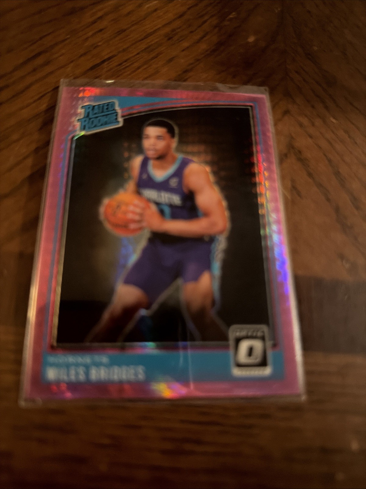2018-19 Panini Donruss Optic Miles Bridges Rated Rookie #172 Pink Hyper Prizm RC