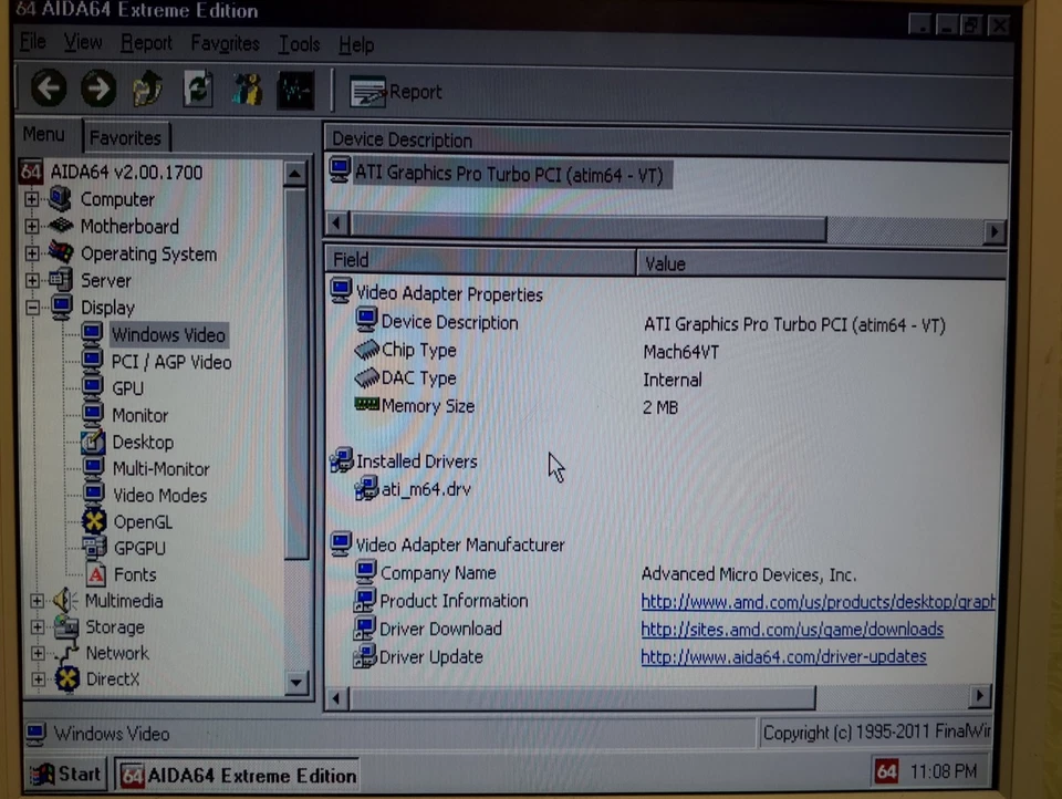 ATI mach64 (SGS VT-A4) (1996) 2Mb (Mosel Vitelec) - Vintage Graphics Card - image 4 of 4