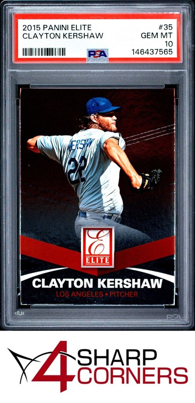 2015 PANINI ELITE #35 CLAYTON KERSHAW DODGERS PSA 10