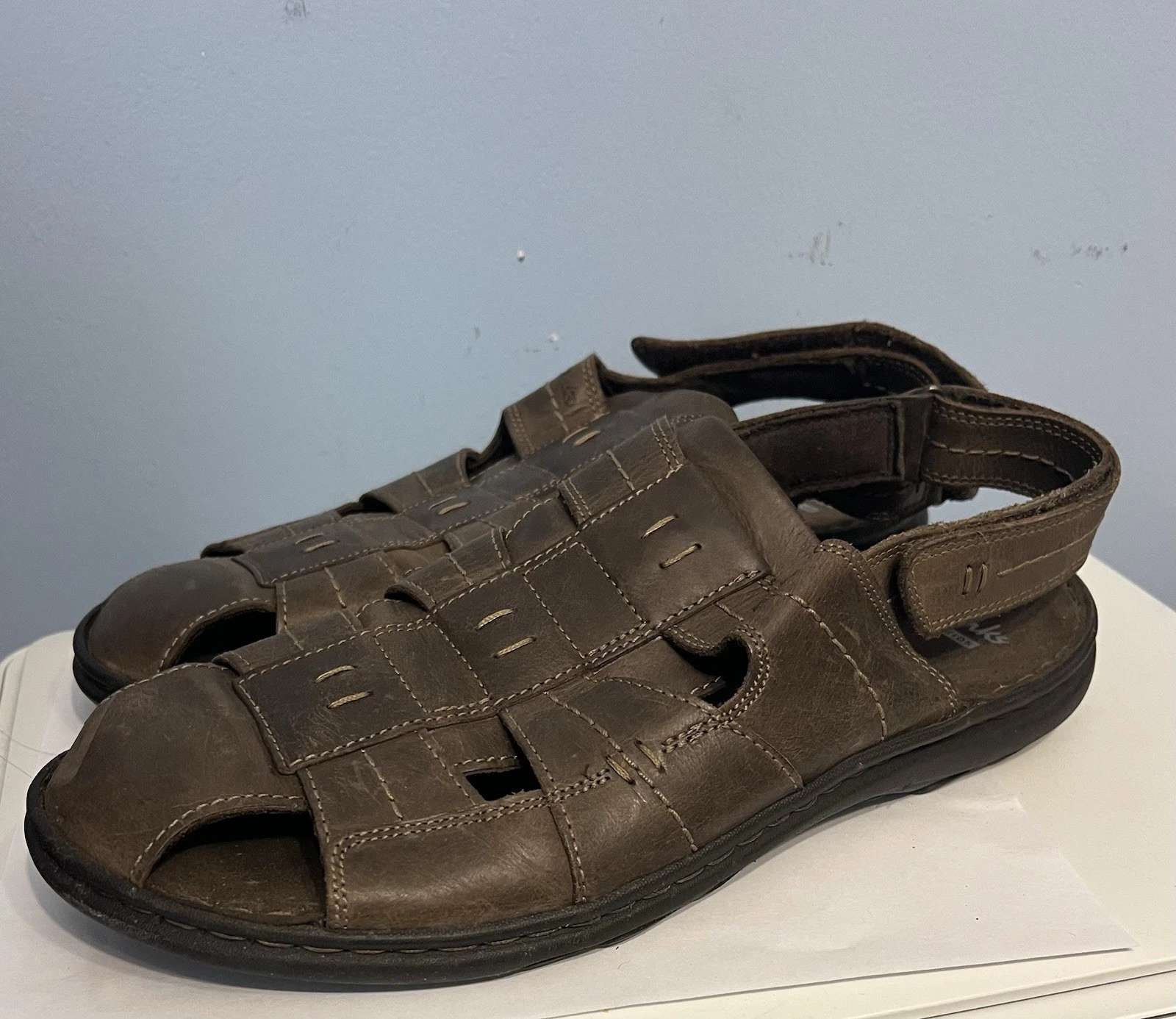 CLARKS Sandali uomo Clark's Fisherman in pelle misura 12m