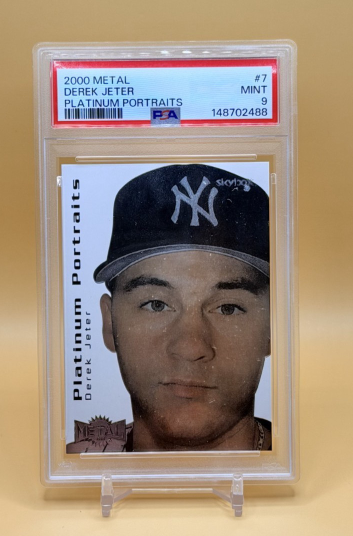 2000 Metal Derek Jeter Platinum Portraits PSA MINT 9