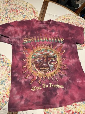 Sublime 40 oz to Freedom T-shirt Tie Dye Red Pink Medium | eBay