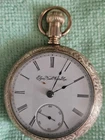 Antique 1892 Elgin Pocket Watch size 18 7 j For Parts or Repair 15 Yr GF Case