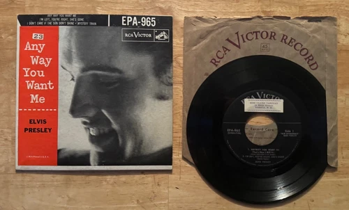 45 EP ELVIS PRESLEY ANYWAY YOU WANT ME RCA EPA 965 NO DOG ON LABEL