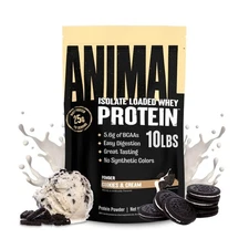 Animal Whey Isolate Protein Powder - Loaded for Pre  Post Workout Muscle Buil...