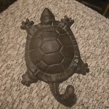 Turtle Wall Hook Cast Iron Towel Key Coat Hanger Nautical Beach Rustic Decor.  T