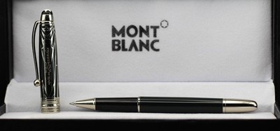 Premium MontBlanc Star Walker Black Ink Pen In Green+Silver Body Limited Edition
