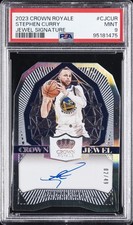 2023 PANINI CROWN ROYALE CROWN JEWEL SIGNATURES #CJCUR STEPHEN CURRY 2/49 PSA 9