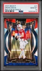 2024 Panini Select  Concourse Drake Maye #27 Red & Blue Shock Prizm (RC) PSA 10
