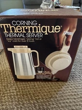 NEW Vintage MCM Corning Thermique Thernal Server Thermos Carafe & Brewing System