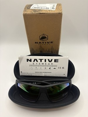 NATIVE EYEWEAR SIGHTCASTER OXD9021 Black Plastic Wrap Sunglasses