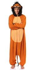 Disney The Lion King Scar Micro Fleece Costume Men's Pajama Union Suit (L/XL)