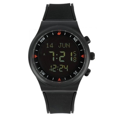 New Modern Sport Azan Muslim Black Watch Worldwide Prayer Time Compass Alarm SET