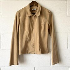 Great American Sportswear Co Collared Zip Up Long Sleeve Jacket Women's Medium