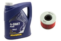 4 Liter MotoröL Set 10W40 ÖLfilter KN111 FüR Honda CB 250 CBX 550 CX GL 650 VT