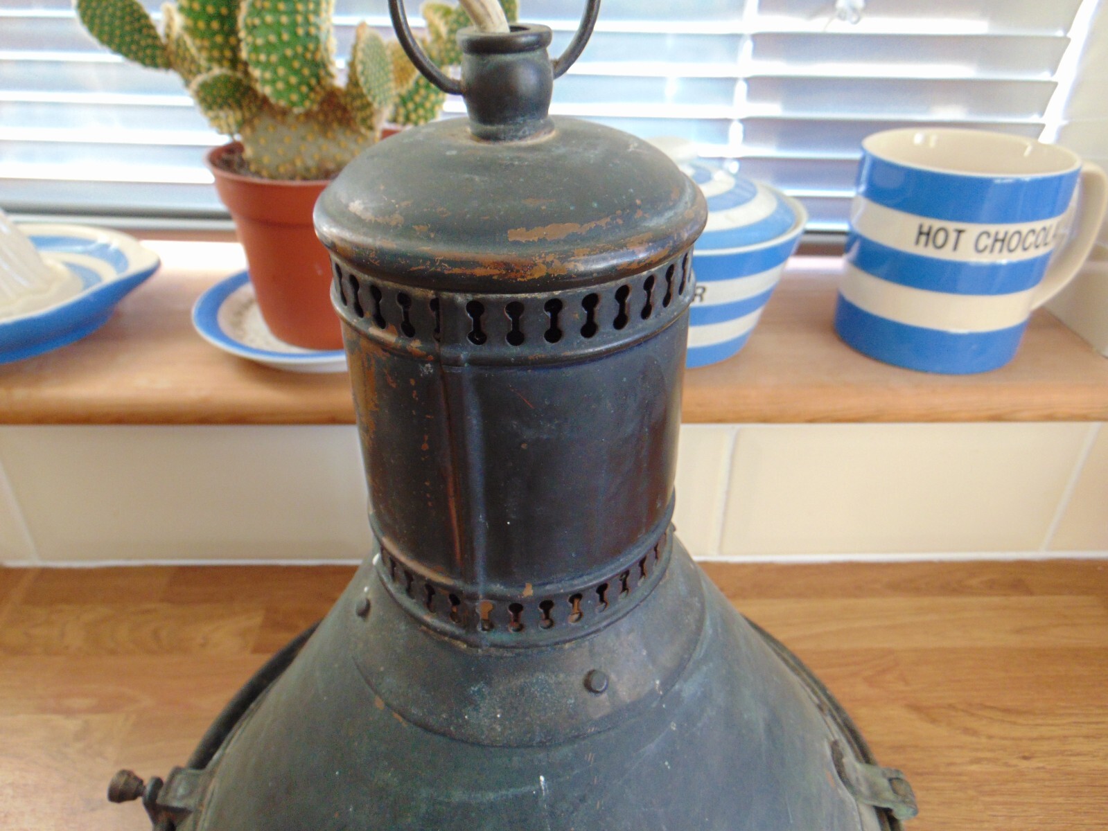 VINTAGE CANNOCK MINING AND MINERAL Co COPPER CEILING PENDANT LAMP