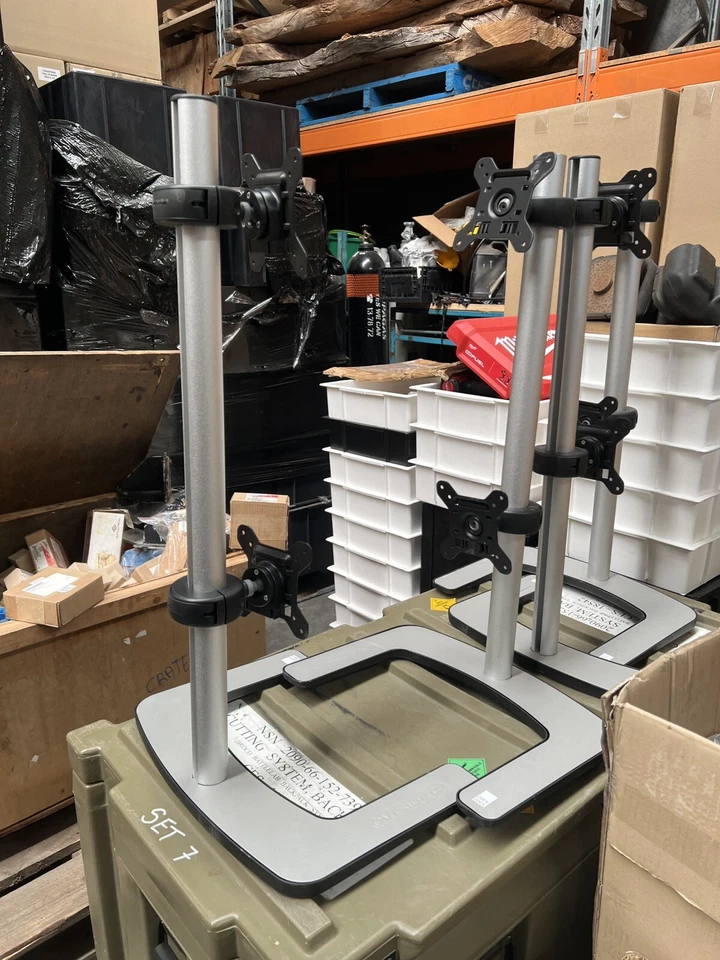 Atdec Visidec Freestanding Dual Monitor Vertical Stand - Image 3 of 4