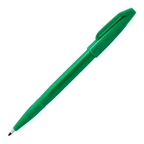 Pentel Arts Sign Pen Fiber Tip Marker Fine Point Green Bold 