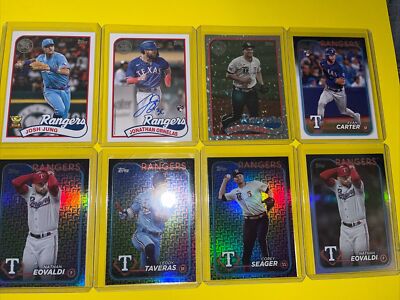 2024 Topps Series 1 1989 Topps Auto Jonathan Ornelas Rangers | Corey Seager Foil
