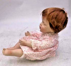 1995 Danbury Mint MEGAN Baby Doll by FAYZAH SPANOS 13'' SLEEPING IN BASKET — photo 4