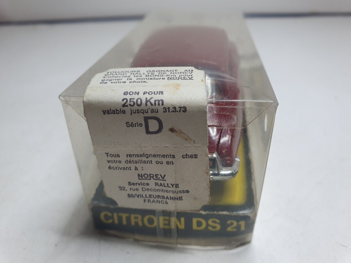 Miniature Norev 1/43 - Citroën DS 21 Rouge Grenat, Collection, Avec Boîte
