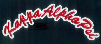 KAPPA ALPHA PSI Rocker Patch - Red Letters 13 1//4/" x 5/" White Outline