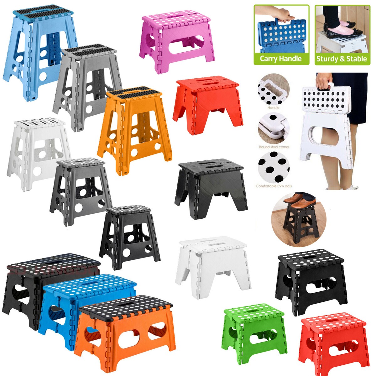 Step Stool Folding Plastic Folding Step Stool Kmart