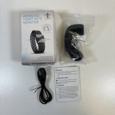 Vortec Bluetooth ANT+ Heart Rate Monitor Armband Works with 200+