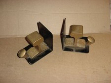 Vintage Railroad Bookends Railroad Track Spike 1/8" Angle Green Felt Bottom