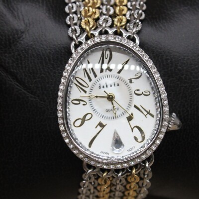 Dakota Watch Womens Silver Tone Stainless Steel Classic Oval  display picture 3