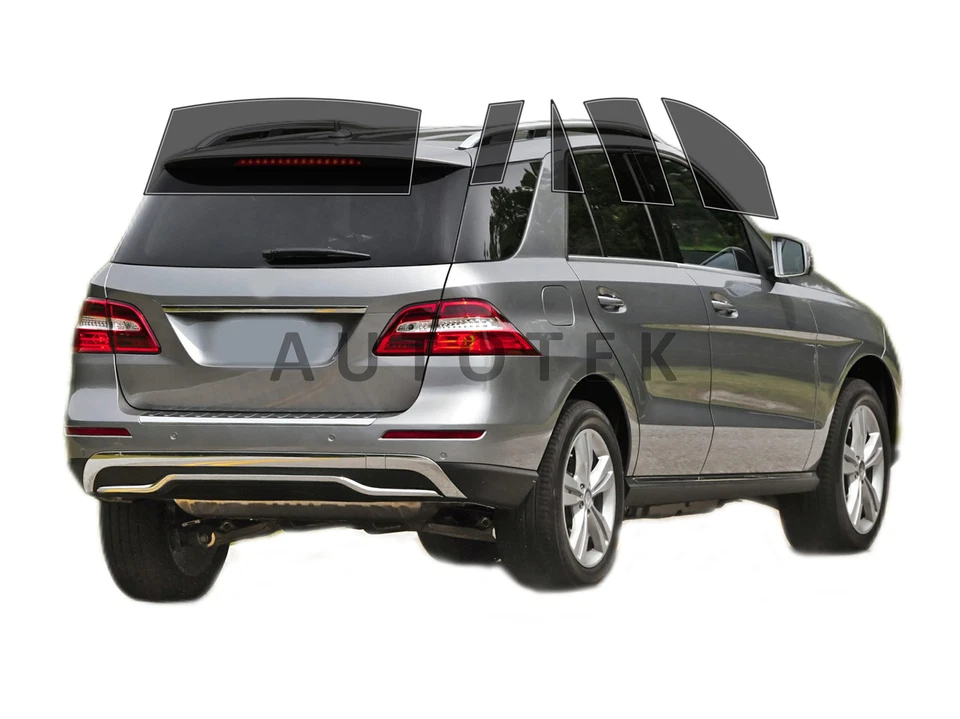 Película premium para ventana lateral precortada cualquier tono para Mercedes-Benz ML 2012-2015 Foto 2 de 4