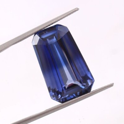 Natürlich Bi Farbe Ceylon Blau Saphir Jeans Lose Strahlender Schnitt Edelstein