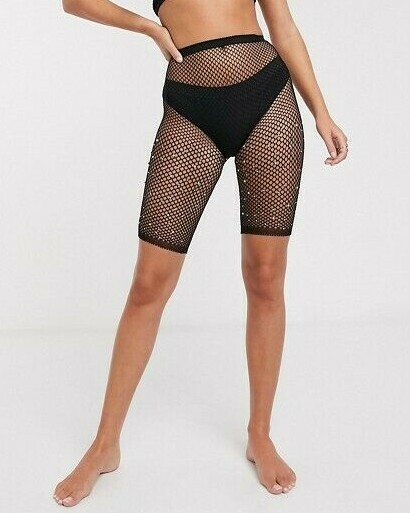 Gipsy Black Blingy Fishnet Cycling 