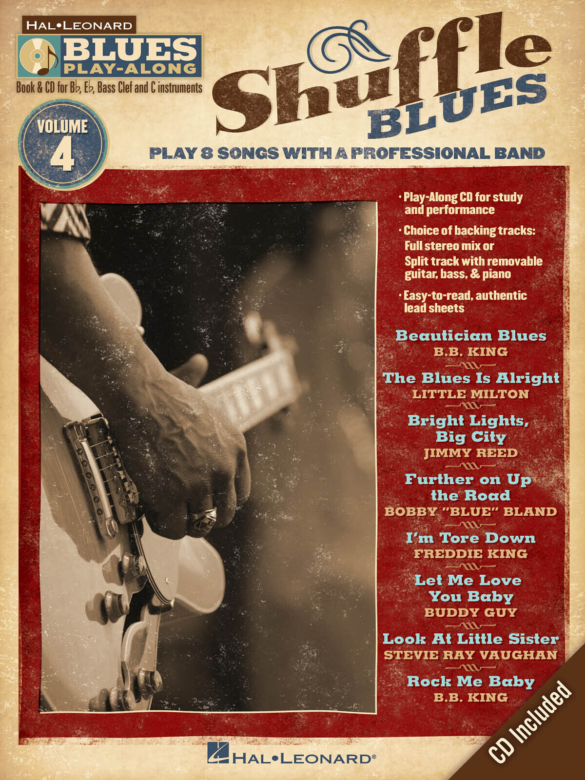 Shuffle Blues Play-Along Vol 4 for Bb Eb C BC Instruments Sheet Music Book CD