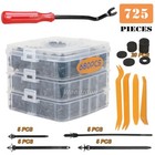 <!--F#f_0-->725pcs Auto Plastic Car Body Clip Scrivet Screw Retainer Fastener Assortment Kit<!--F/-->