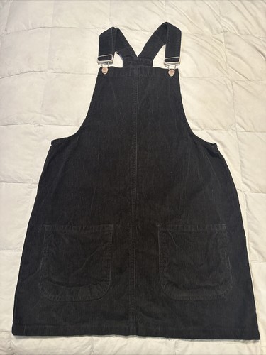 primark 8 black corduroy overall dress