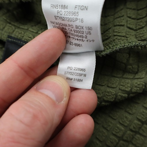 Patagonia R1 Fitz Roy Polartec Fleece Fishing Pullover Shirt Mens M Green Jacket - Picture 9 of 9