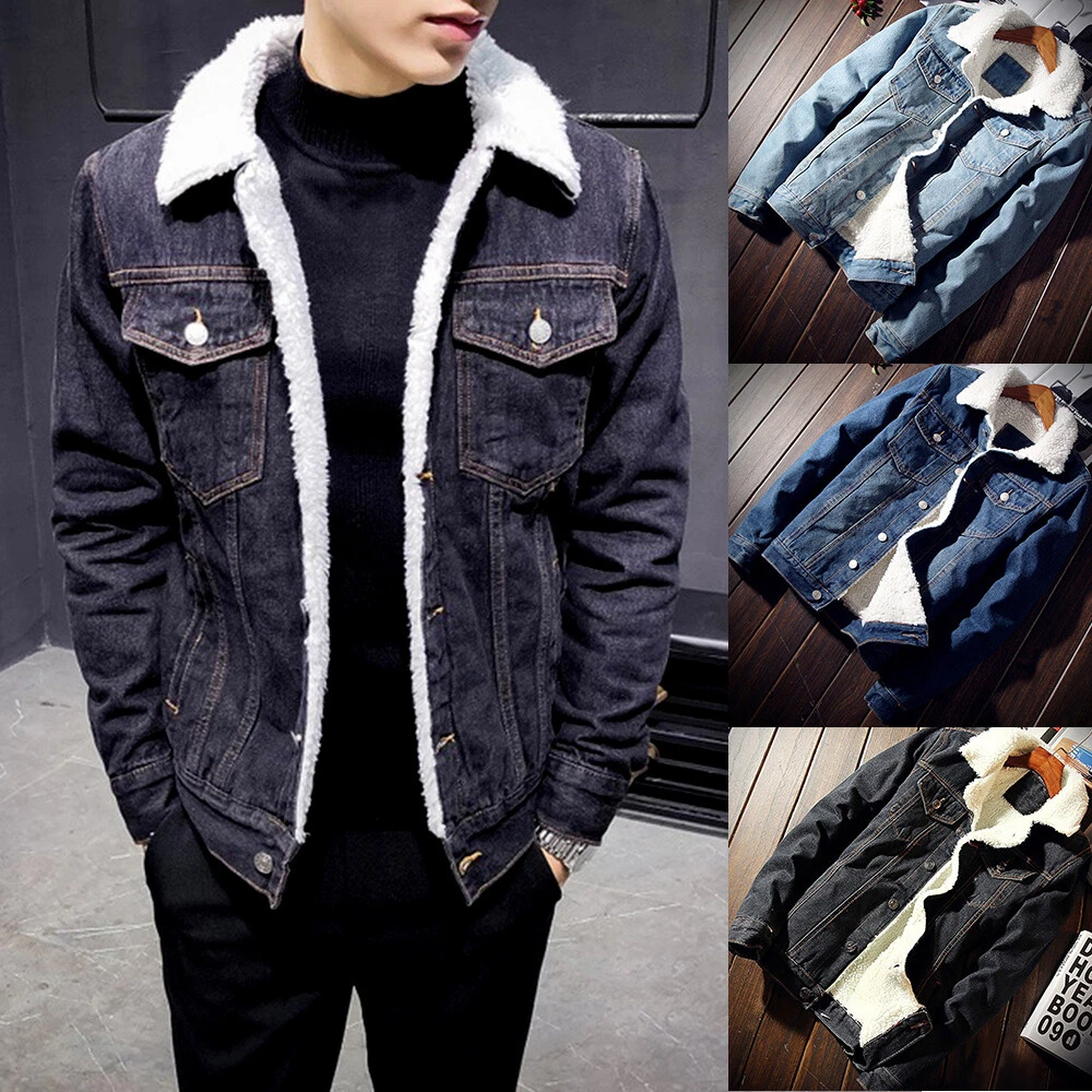 Mens winter best sale jean jacket